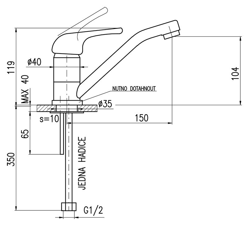 Смеситель для кухни Rav Slezak Sazava SA092.5