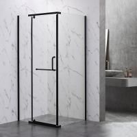 Душевой угол Veconi Rovigo RV-18B, 800x800x2000, черный, стекло прозрачное