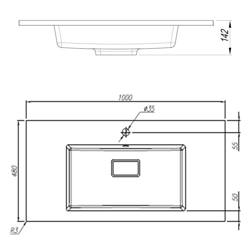 Раковина Florentina Персона 100 см 10.240.01000.201, жасмин, артикул 10.240.01000.201
