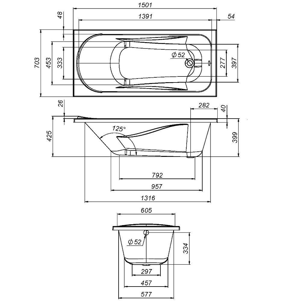 W76A-150-070W-R Sense New, каркас в комплекте с монтажным набором 150х70 W76A-150-070W-R Sense New, каркас в комплекте с монтажным набором 150х70