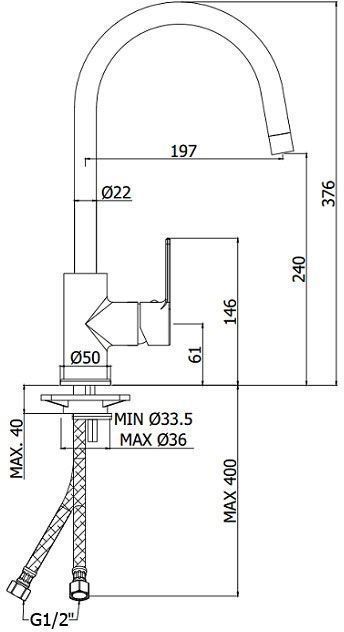 Смеситель для кухни Paffoni Red RED180CR, артикул RED180CR
