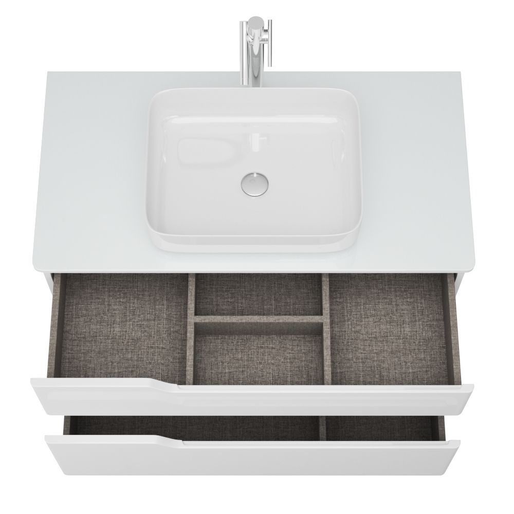 Тумба Hella Cristal 100, белый лак