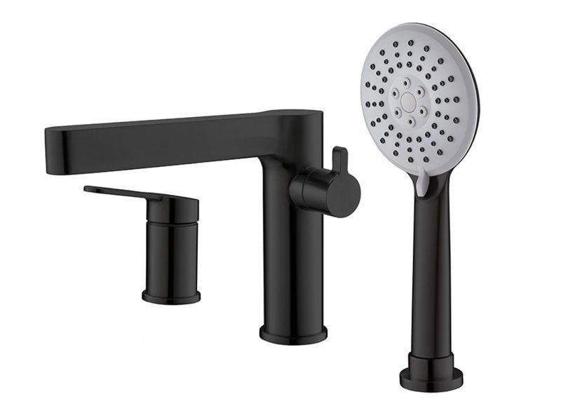 Смеситель на борт ванны BelBagno DELTA DEL-BVD3-NERO