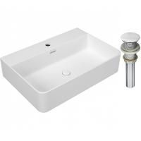 Раковина Owl 1975 Vinkel 60 OWLB191003 Белая глянцевая с донным клапаном