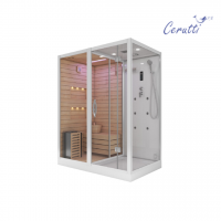 Сауна ALBANO-L White комбинированная 2в1 Cerutti SPA 1800x1100x2230 мм Сауна ALBANO-L White комбинированная 2в1 Cerutti SPA 1800x1100x2230 мм