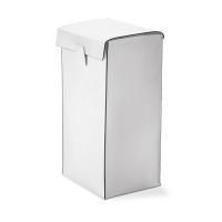 Корзина для белья, Decor Walther, NAPPA WB, с крышкой, ширина, мм-370, глубина, мм-300, высота, мм-660, тип установки-напольный, материал-натуральная кожа, цвет-белый