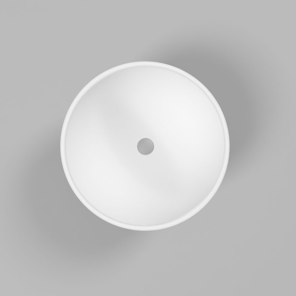 Умывальник WHITECROSS Amethyst D=50 (белый мат) иск. камень