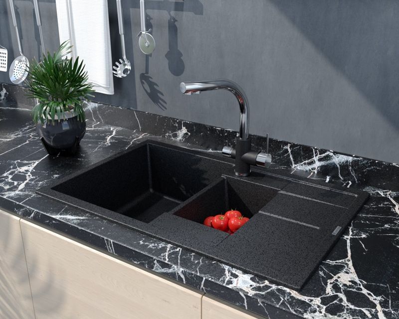 Кухонная мойка Paulmark Feste 77 PM237850-QU Кварц Кухонная мойка Paulmark Feste 77 PM237850-QU Кварц