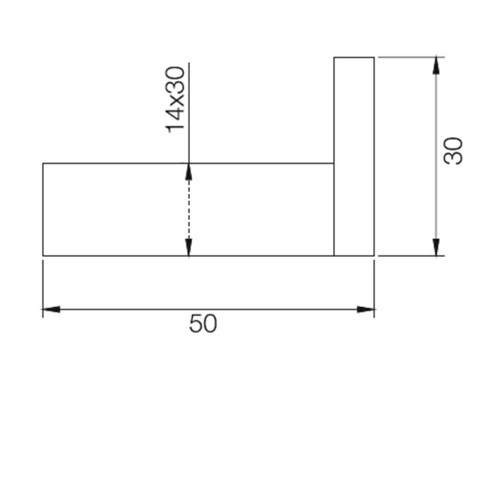 Fima Carlo Frattini Quadra Крючок одинарный, цвет: чёрный матовый