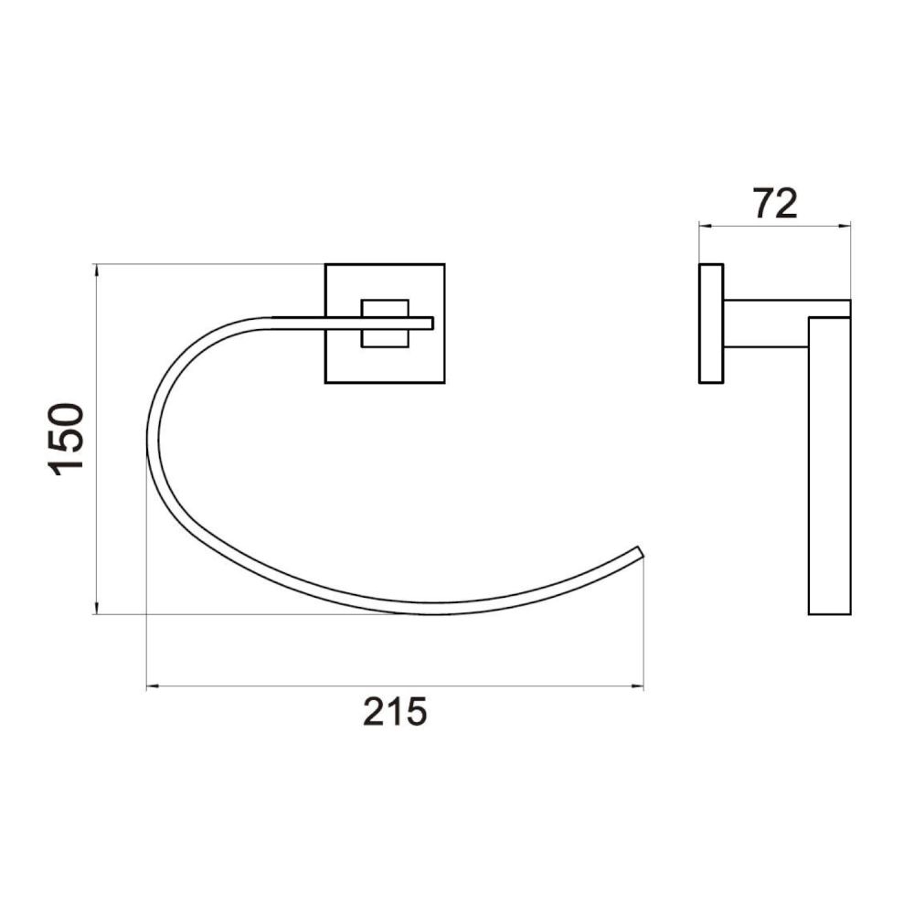 Полотенцедержатель Savol S-06563A, хром