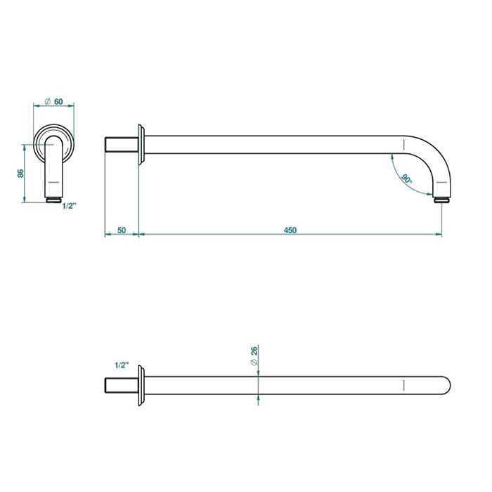 THG SUN DRAGON Верхний душ ø200 мм., цвет полированное золото