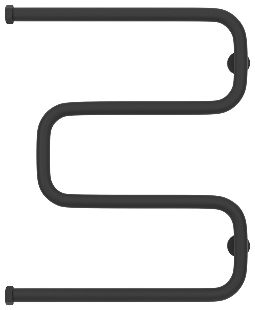 Полотенцесушитель водяной Ш-обр. 600х500 Н. Г. 1" (МУАР Темный Титан (РЕ-64))