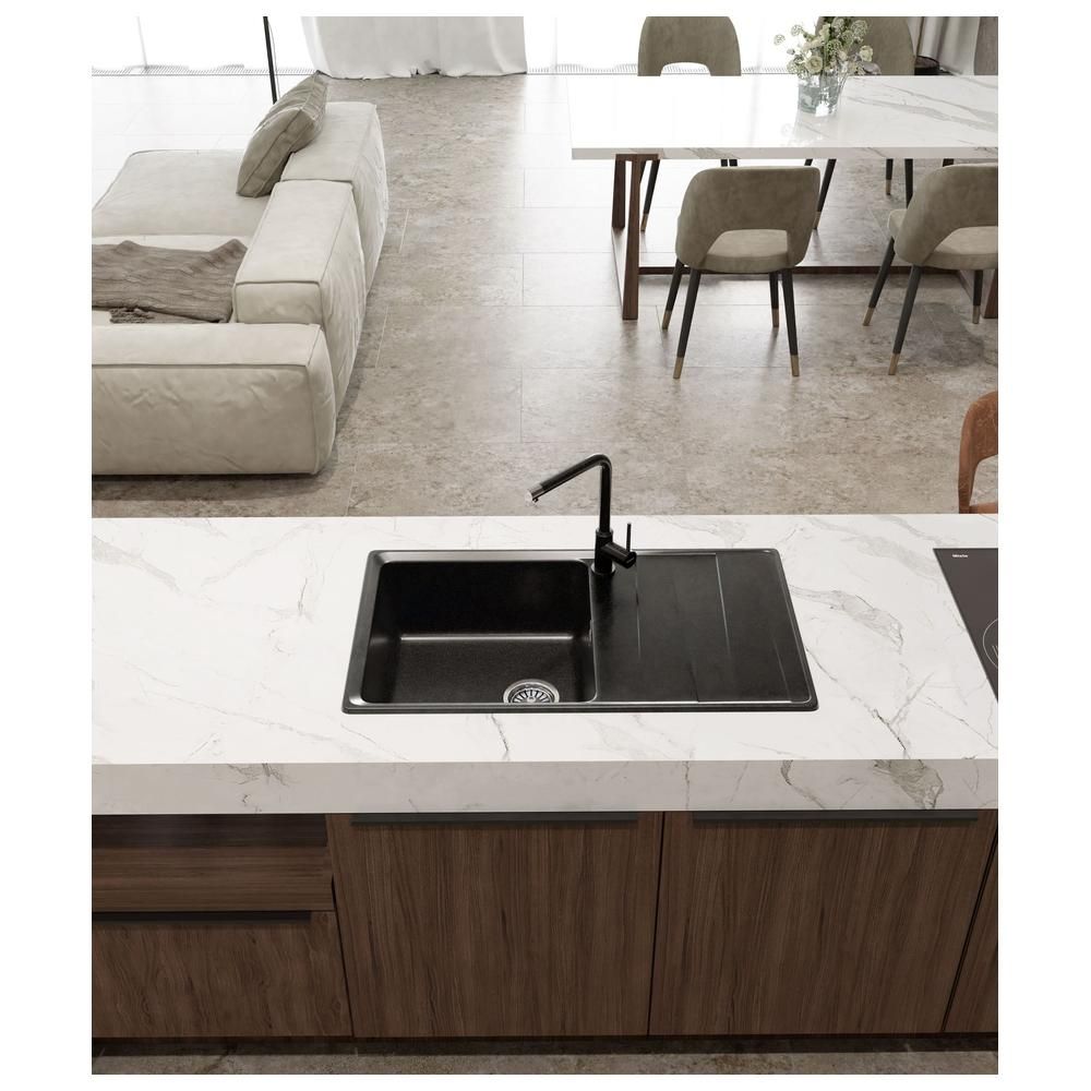 Кухонная мойка GranFest LEVEL 860L, черный, артикул LV-860L черный