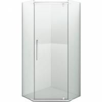 Душевой уголок Erlit ER10109V 90x90 профиль Матовый хром стекло прозрачное