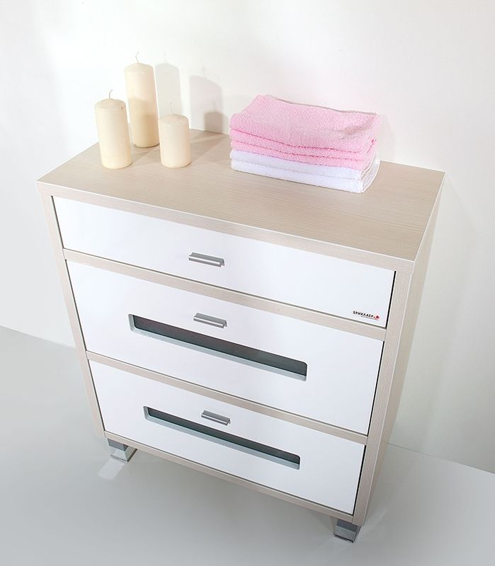 Комод Бриклаер Бали 71 Светлая лиственница/Белый глянец