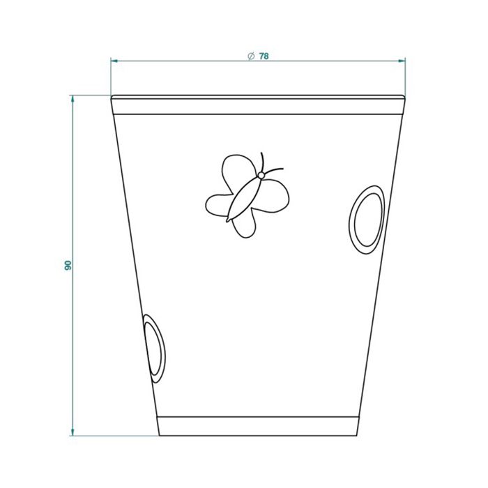 THG CAPUCINE VERT DECOR PLATINE Чашка керамическая, настольная, декор платина/зеленый, цвет белый