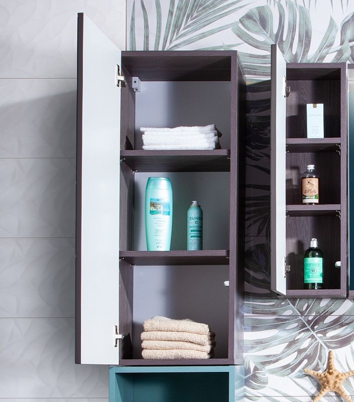 Подвесной шкаф Бриклаер Кристалл 90 подвесной Ясень Анкор темный