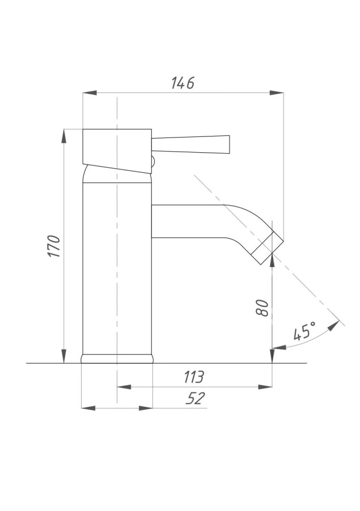Смеситель для раковины ПСМ-Профсан PSM-805 тип См-УмОЦБА (PSM-805-5), артикул PSM-805-5