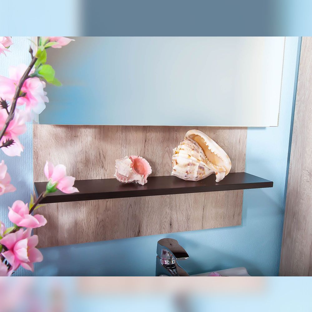 Зеркальный шкаф Бриклаер ТЕХАС 60 см, кантри/венге, артикул 4620750416102