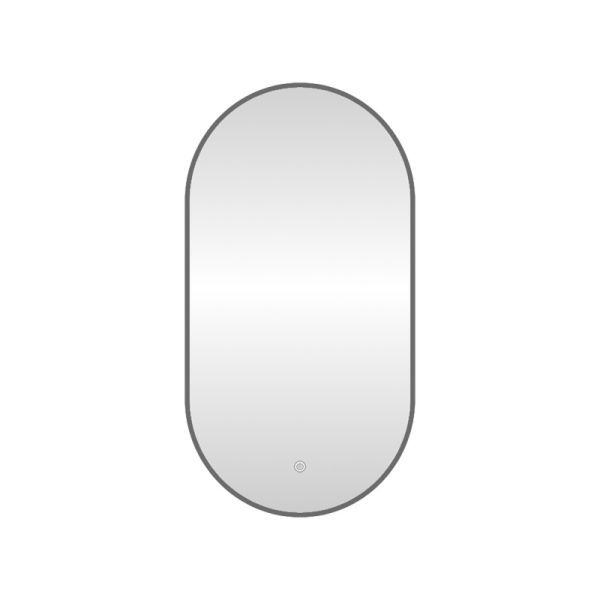 Зеркало с подсветкой LED Fixsen FX-3080F овальное 40х80 см, графит