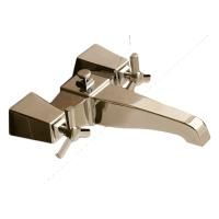 Devon Time Смеситель ванны настенный  с ручной лейкой и шлангом , цвет светлое золото