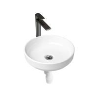 Комплект 3 в 1 Lavinia Boho Bathroom Sink Slim 21510015, накладная фарфоровая раковина 40 см, смеситель, пластиковый сифон