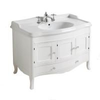 SIMAS Arcade Тумба под раковину AR874 с изогнутыми дверцами (ручки и петли цвет хром), цвет белый