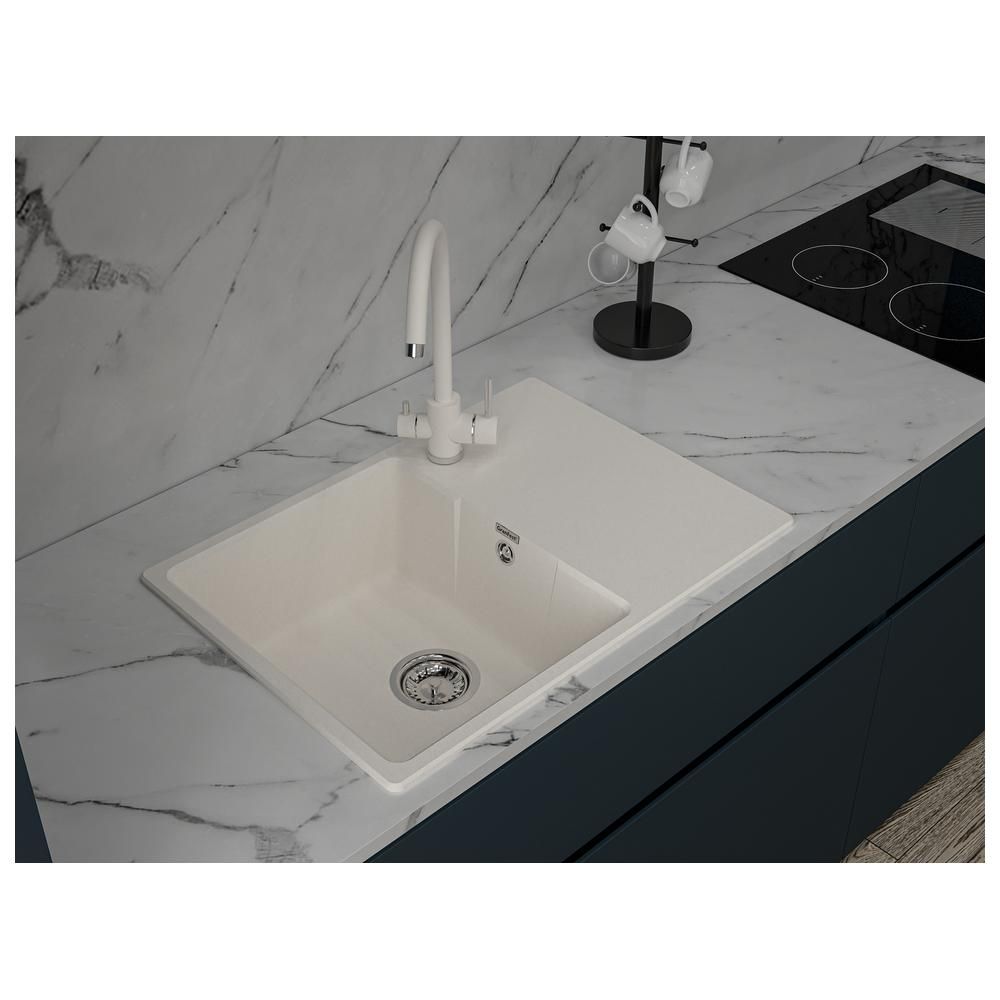 Кухонная мойка GranFest URBAN 668L, белый, артикул 668L белый