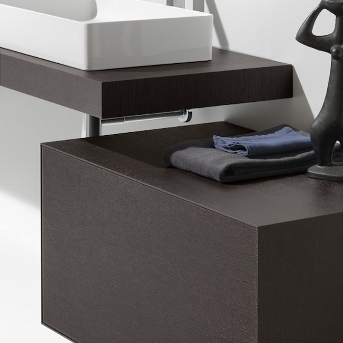 Тумба под раковину, Laufen, Boutique, ширина, мм-900, глубина, мм-500, высота, мм-430, тип установки-подвесной, раковина-необходимо заказать, вырез под раковину-нет, ящики-1, материал корпуса-МДФ, материал фасада-МДФ, цвет-темный дуб, артикул 4.0901.0.150.251.1