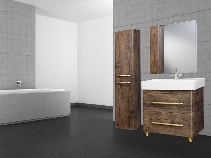 Зеркало со шкафом Bellezza Олимпия 60 L 4619309002439 Орех