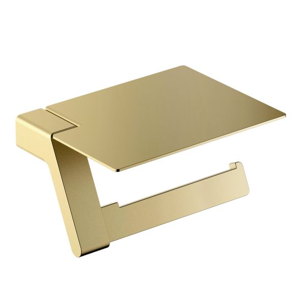 Бумагодержатель с полкой для телефона Timo Selene золото матовое (17043/17)