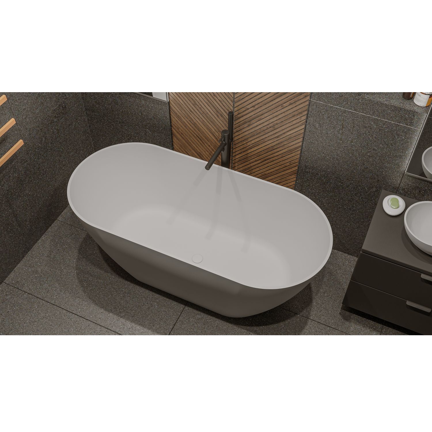 Ванна WHITECROSS Coral A 165x75 (белый мат) иск. камень