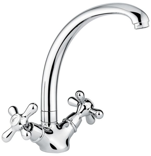 Emmevi Deco Classic, смеситель для кухни, цвет матовый хром-хром