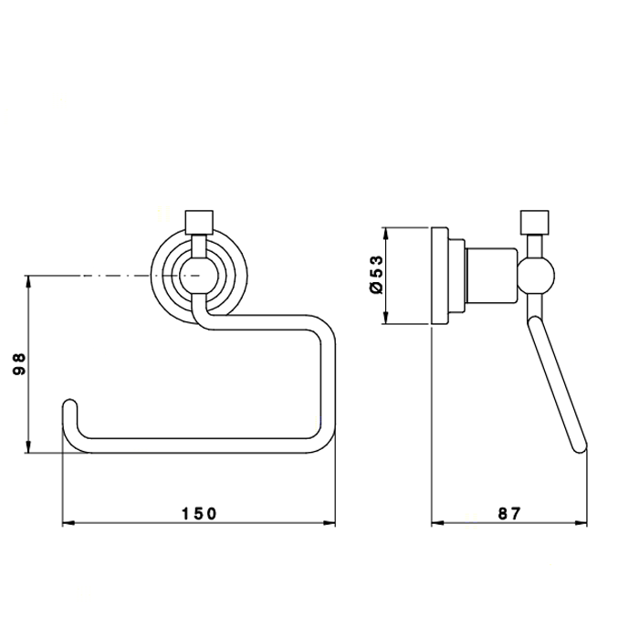 Nicolazzi Monte Croce Бумагодержатель, настенный монтаж, Цвет: хром