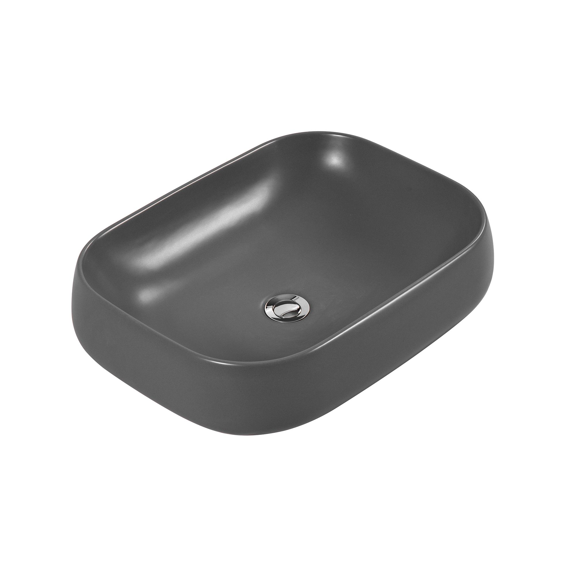 Раковина накладная для установки на столешницу AQUATEK AQ5526-MG 560*420*140, матовый серый Раковина накладная для установки на столешницу AQUATEK AQ5526-MG 560*420*140, матовый серый