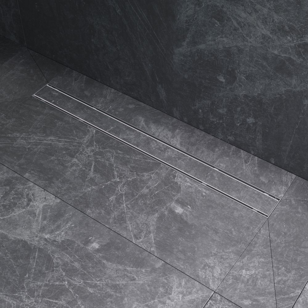 W02SC-U11-080-04SB PrimeFlow Трап для душа линейный универс затвор Tile 80см цвет сталь мат W02SC-U11-080-04SB PrimeFlow Трап для душа линейный универс затвор Tile 80см цвет сталь мат