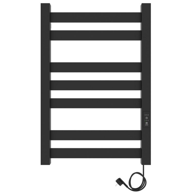 Полотенцесушитель электро "Гефест ЧКЧ П7 500х800", черный муар, правый