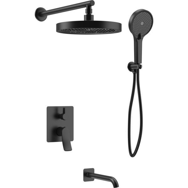 Душевая система встраиваемая Haiba HB80553-7, черный