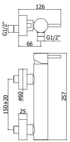 Смеситель для душа Paffoni Light LIG168ST сталь, артикул LIG168ST