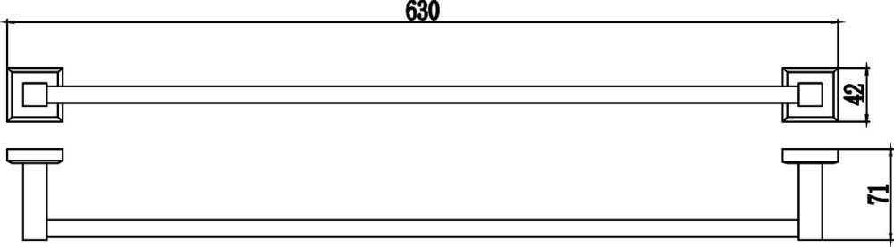 Полотенцедержатель Savol S-609524, хром, артикул S-609524