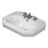Duravit 1930 Duravit 1930 Раковина с перел., и 3 отв. под смес., 80х55х Н: 20.5см, Цвет: Белый Duravit 1930 Duravit 1930 Раковина с перел., и 3 отв. под смес., 80х55х Н: 20.5см, Цвет: Белый