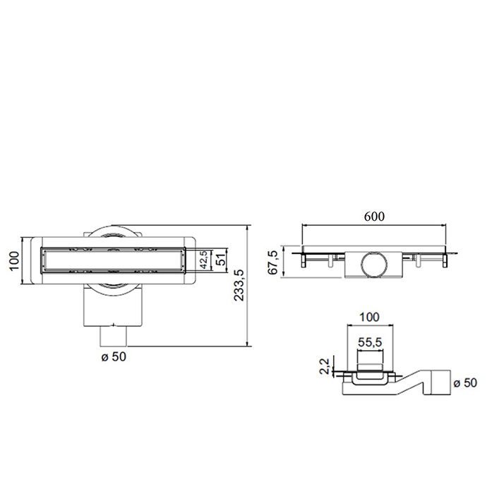 Plumberia Selection Трап душевой PS MODULAR 4x60 2устор. накладка из нерж.стали, комбинир.затвор с горизонт. Выпуском Ду 50мм,40л/мин, браш.нерж.сталь Plumberia Selection Трап душевой PS MODULAR 4x60 2устор. накладка из нерж.стали, комбинир.затвор с горизонт. Выпуском Ду 50мм,40л/мин, браш.нерж.сталь