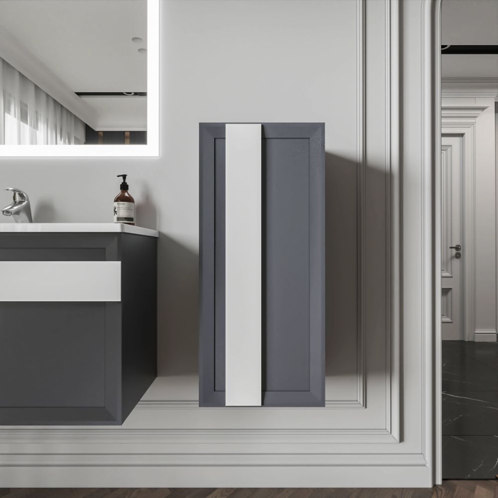 Шкаф навесной Бриклаер БЕРЛИН 90 см, оникс серый