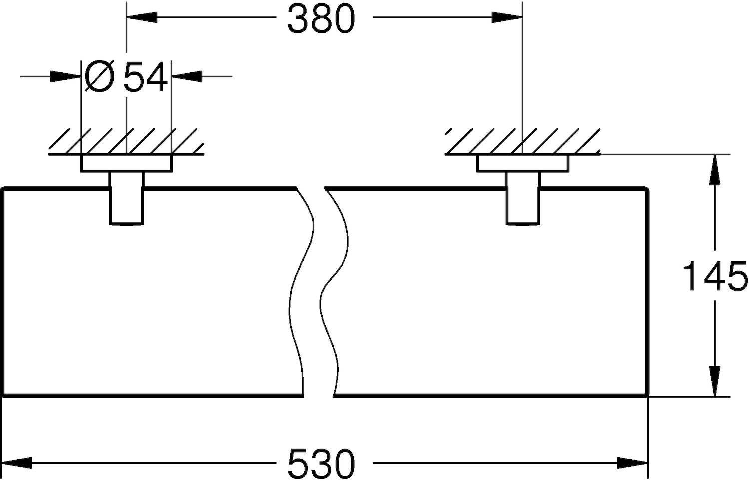 Полочка стеклянная GROHE Essentials, 530 мм, суперсталь (40799DC1) Полочка стеклянная GROHE Essentials, 530 мм, суперсталь (40799DC1)