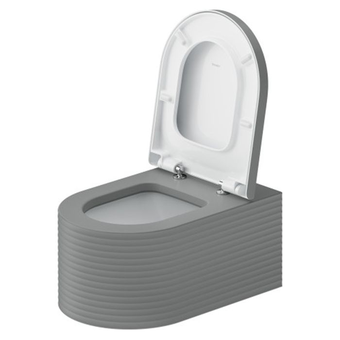 Duravit  Millio Унитаз подвесной &quot;Grooves&quot;  370х570 мм, крепление в компл.,цвет светло-серый матовый