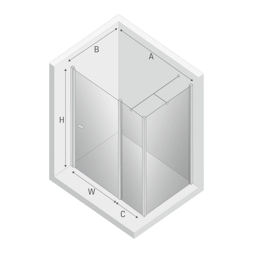 Душевое ограждение NEW TRENDY NEW SOLEO 100x120x195 K-0726 (хром)