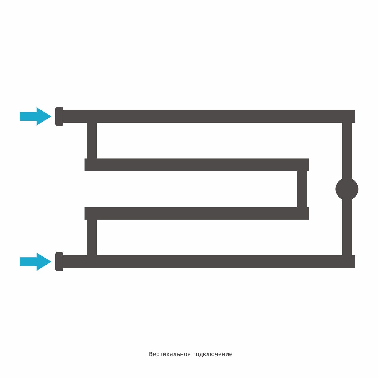Полотенцесушитель водяной High-Tech model "G+" 320х650 (МУАР Темный Титан)