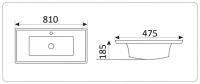 Умывальник CeramaLux 851-80 Умывальник CeramaLux 851-80