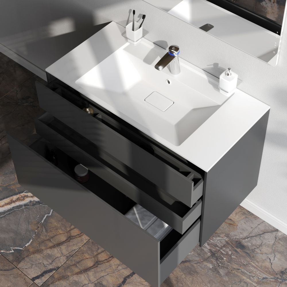 M50AFHX1003GM Inspire V2.0, База под раковину, подвесная, 100 см, 3 ящика, push-to-open, графит мато M50AFHX1003GM Inspire V2.0, База под раковину, подвесная, 100 см, 3 ящика, push-to-open, графит мато