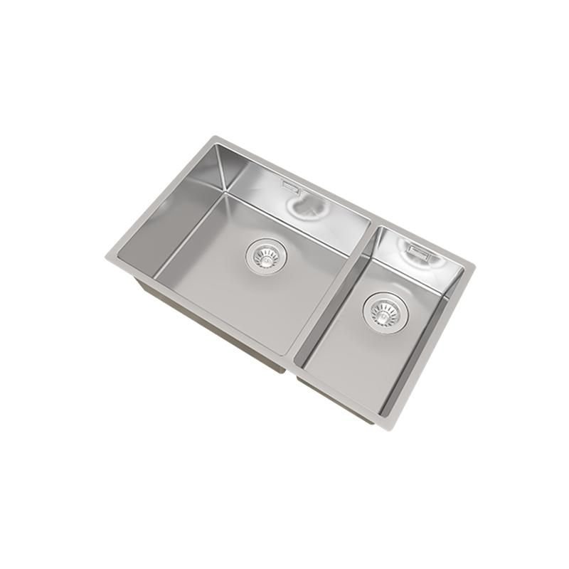 Кухонная мойка Florentina ОПТИМА-HM OHM.460/220.400.В.20.S.10, нержавеющая сталь, артикул OHM.460/220.400.B.20.S.10